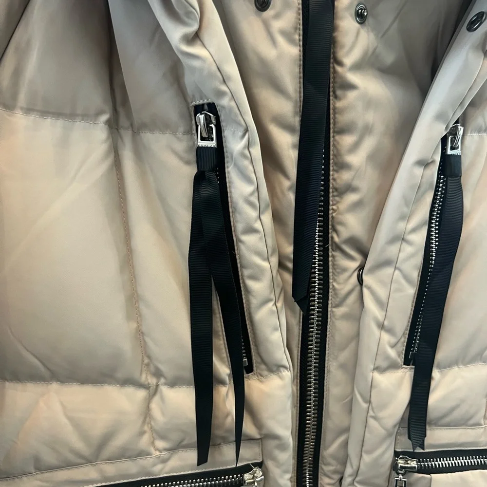 Women's Beige Puffer Jacket - never worn. - Picture 3 of 5